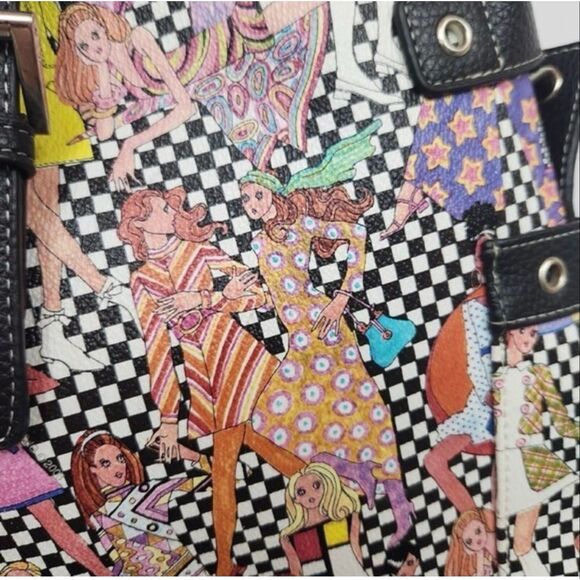 Sydney Love Hip Chic Large Hobo Bag Fashion Model Print Colorful Maximalist NWT - Picture 7 of 15